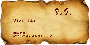 Vizi Ida névjegykártya